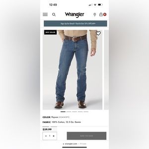 MENS WRANGLERS retro slim straight ~ size 30x34